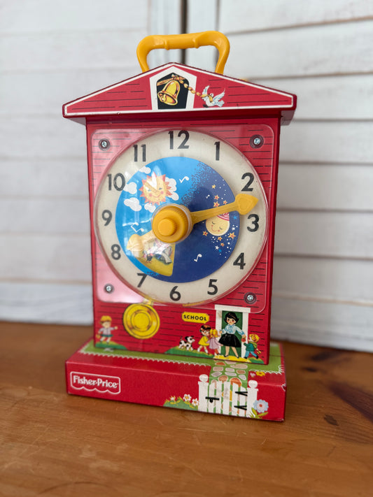 Vintage Fisher Price Musical Tick Tock Teaching Clock