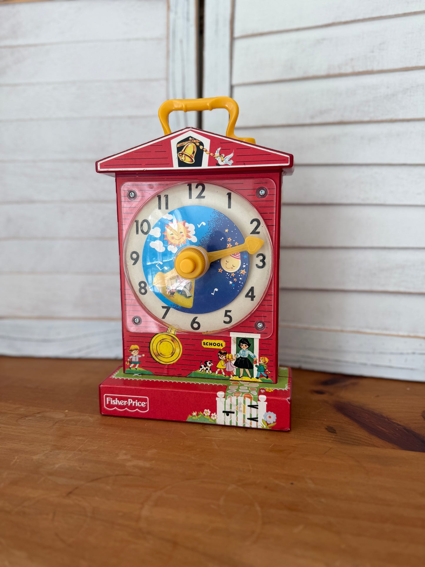 Vintage Fisher Price Musical Tick Tock Teaching Clock