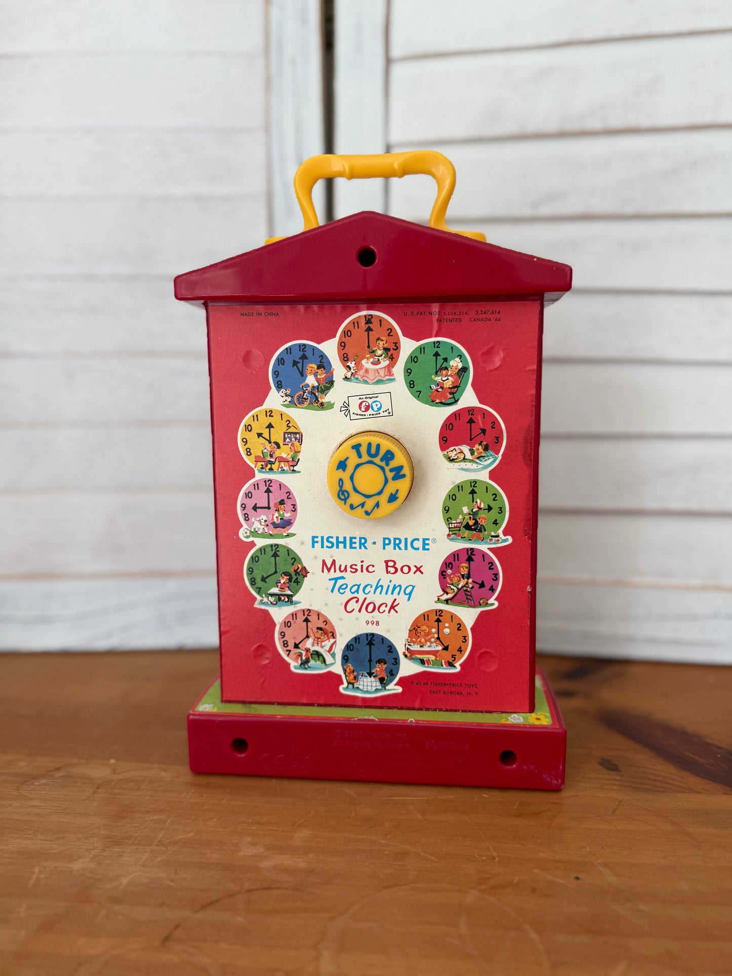 Vintage Fisher Price Musical Tick Tock Teaching Clock